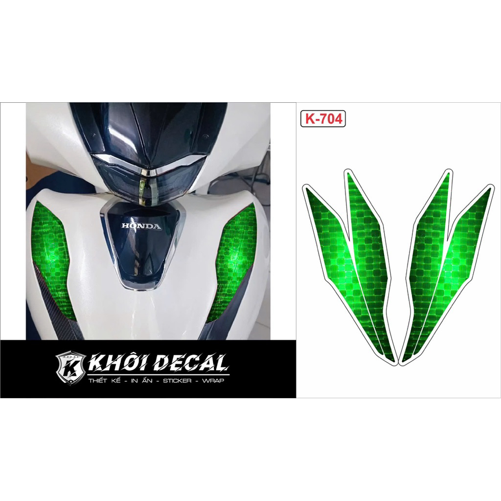 Decal dán đèn demi và xi nhan trước SH 2020-2026, SH 350i