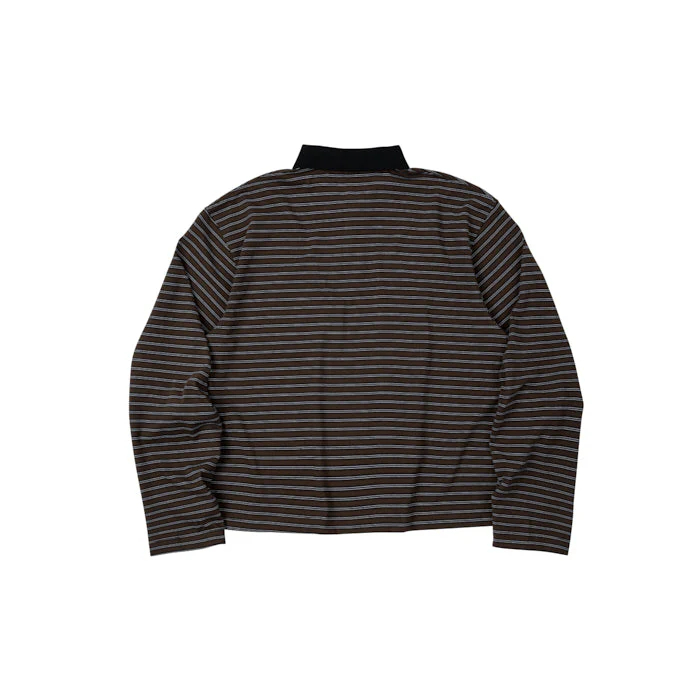 PUSHPUSH Áo Thun Polo MILO Striped Tee LongSleeve Form Unisex Brown | BigBuy360 - bigbuy360.vn