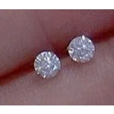 1 Đôi Bông tai đính đá thời trang Hàn quốc đơn giản dễ đeo kèm núm nhựa