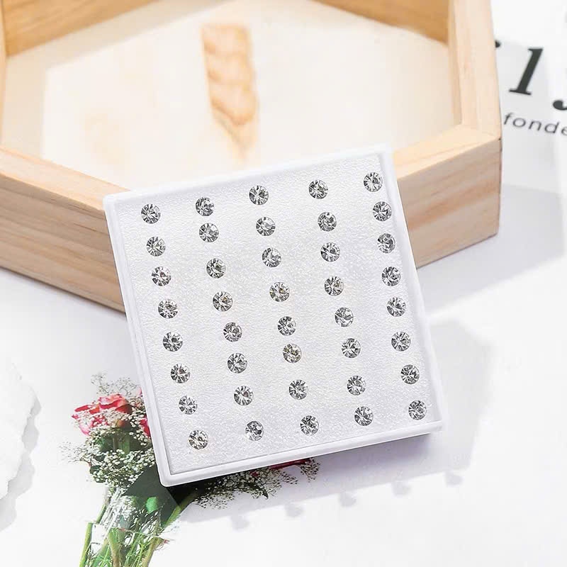 1 Đôi Bông tai đính đá thời trang Hàn quốc đơn giản dễ đeo kèm núm nhựa
