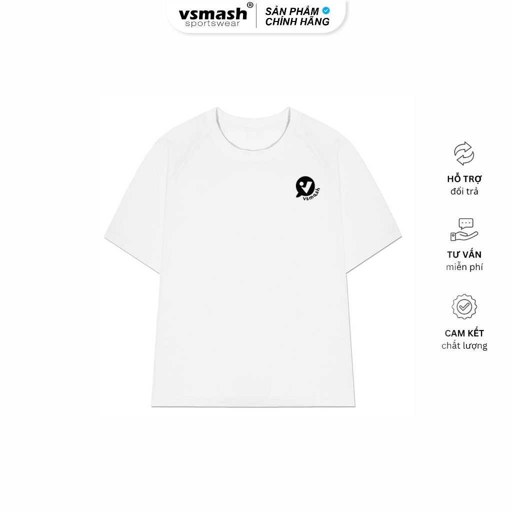Áo Thun Cầu Lông Unisex Vsmash Sportwear – In lụa "SKETCHING" – Vải Bông Em Bé Mềm Mịn Cao Cấp, Thoáng Mát,Thấm hút tốt