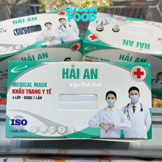 KHẨU Trang Y Tế Hải An Kháng Khuẩn Dày Dặn, Chống Bụi Mịn, chống nắng 4 Lớp & chống Tia UV