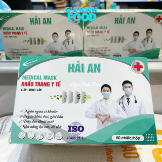 KHẨU Trang Y Tế Hải An Kháng Khuẩn Dày Dặn, Chống Bụi Mịn, chống nắng 4 Lớp & chống Tia UV