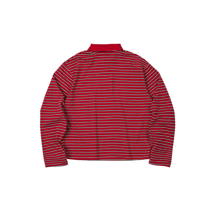 PUSHPUSH Áo Thun Polo OLLY Striped Tee LongSleeve Form Unisex Red | BigBuy360 - bigbuy360.vn