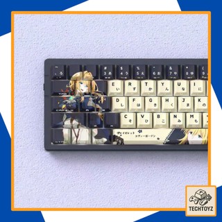[ Xuyên Led ] Violet Evergarden Keycap - PBT Double Shot + DyeSub - Cherry Profile - Keycaps Xuyên Led