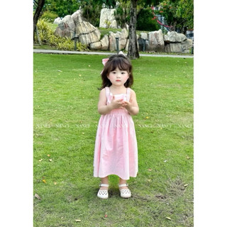 Váy bé gái LittleBee màu hồng 2 dây