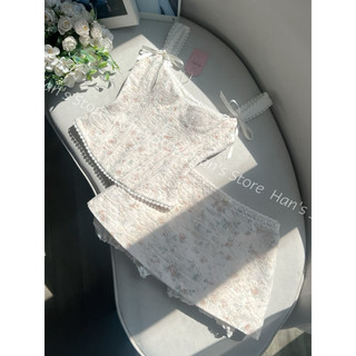 [HAN’S STORE] SET HOA THÊU Rosalie HAI DÂY MANG ĐƯỢC 2 KIỂU FORM NGẮN BỒNG BỀNH TIỂU THƯ (ẢNH THẬT)