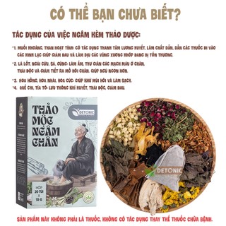 Thảo mộc ngâm chân DETONIC 10 vị thảo dược, giúp hỗ trợ giảm đau nhức, thải độc và ngủ ngon hơn