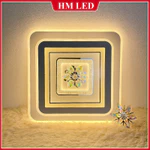 [HM LED] Đèn ốp trần trang trí Pha Lê 2 tầng 50cm, 65cm, 85cm cao cấp 3 màu, chỉnh độ sáng + Remote/App điện thoại — ảnh 5