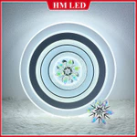 [HM LED] Đèn ốp trần trang trí Pha Lê 2 tầng 50cm, 65cm, 85cm cao cấp 3 màu, chỉnh độ sáng + Remote/App điện thoại — ảnh 6