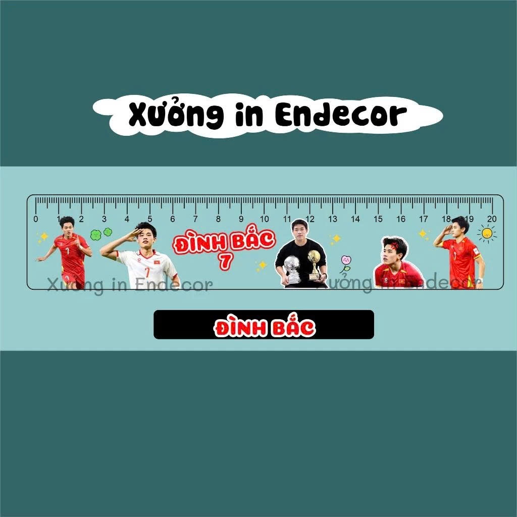 Móc khoá- Thước kẻ cầu thủ bóng đá Đình Bắc , Trung Kiên, Hiểu Minh, Minh Phúc tuyển thủ Việt Nam- Sango