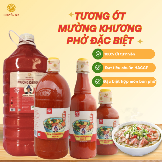 Tương Ớt Mường Khương Phở Đặc Biệt Nguyễn Gia 500ml / 1L đặc sản tây bắc