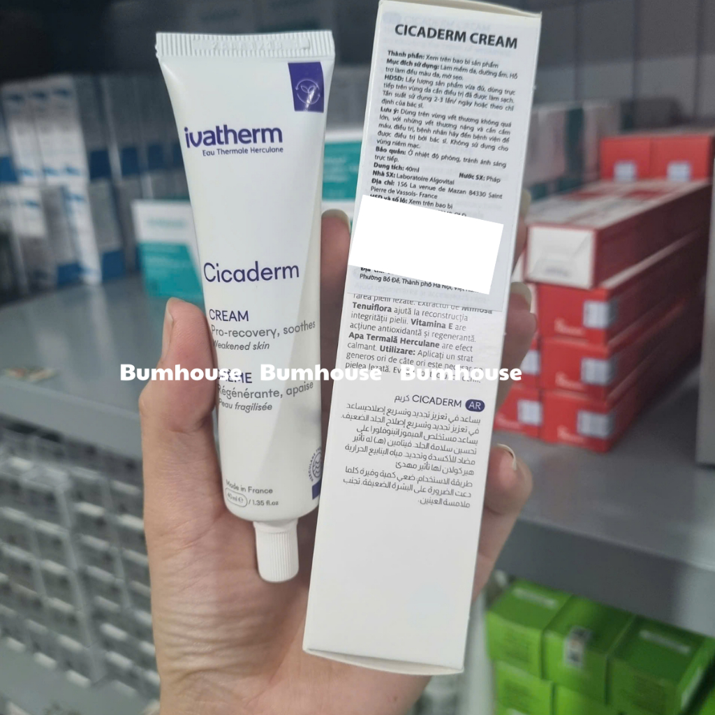 [HÀNG CTY] Kem tái tạo và ngăn ngừa sẹo Ivatherm Cicaderm Cream 40ml