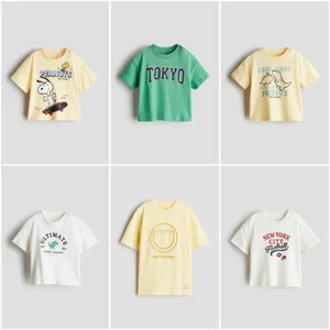 Áo phông hè cotton bé trai HM Auth (Link 3) Size 4-6m đến 3-4y