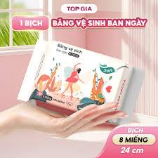 Băng vệ sinh ban ngày Topgia siêu mỏng ôm khít thấm hút cao vải không dệt an toàn cho da