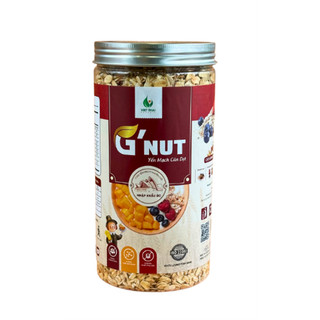 Yến mạch cán dẹp/ cán vỡ G’NUT 500g – yến mạch eat clean nguyên chất, healthy organic ăn kiêng.
