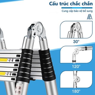 Thang Rút Nhôm Inox Chữ A Chữ I Nhập Khẩu Thang Rút Đôi Đơn Chất Liệu Nhôm Inox Cao 1.9M 2.7M 3.9M 5.1M 6M