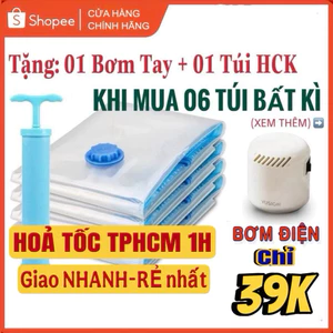 Túi hút chân không đựng quần áo, chăn ga gối - Gọn gàng, chống ẩm mốc