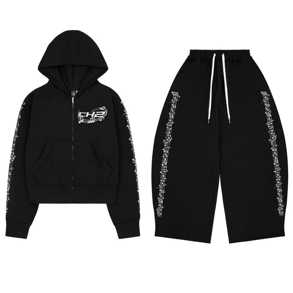 MUSIC BLACK SWEATSUITS | Shopee Việt Nam