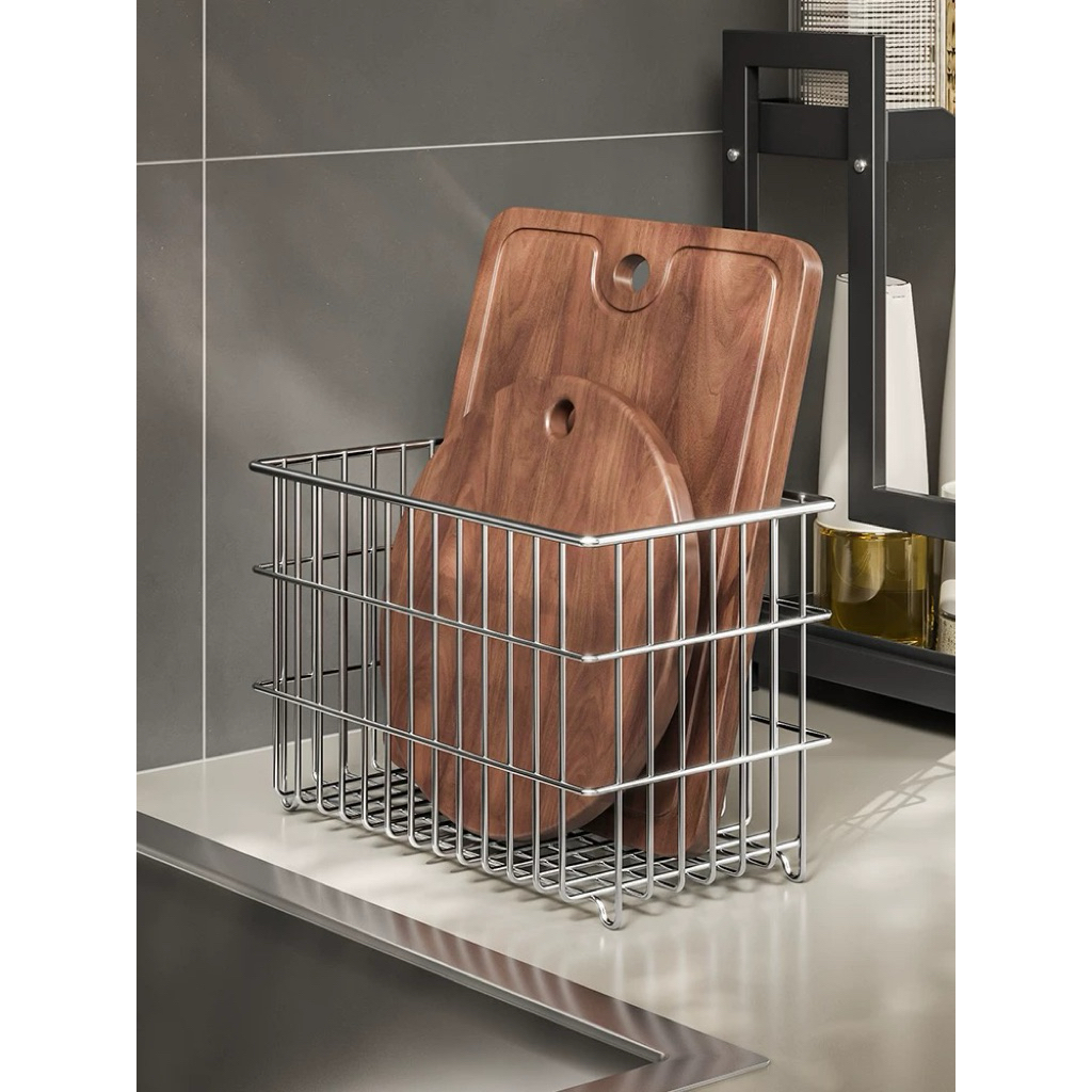 Giỏ inox đựng thớt, kệ đựng đồ dùng nhà bếp inox | Shopee Việt Nam