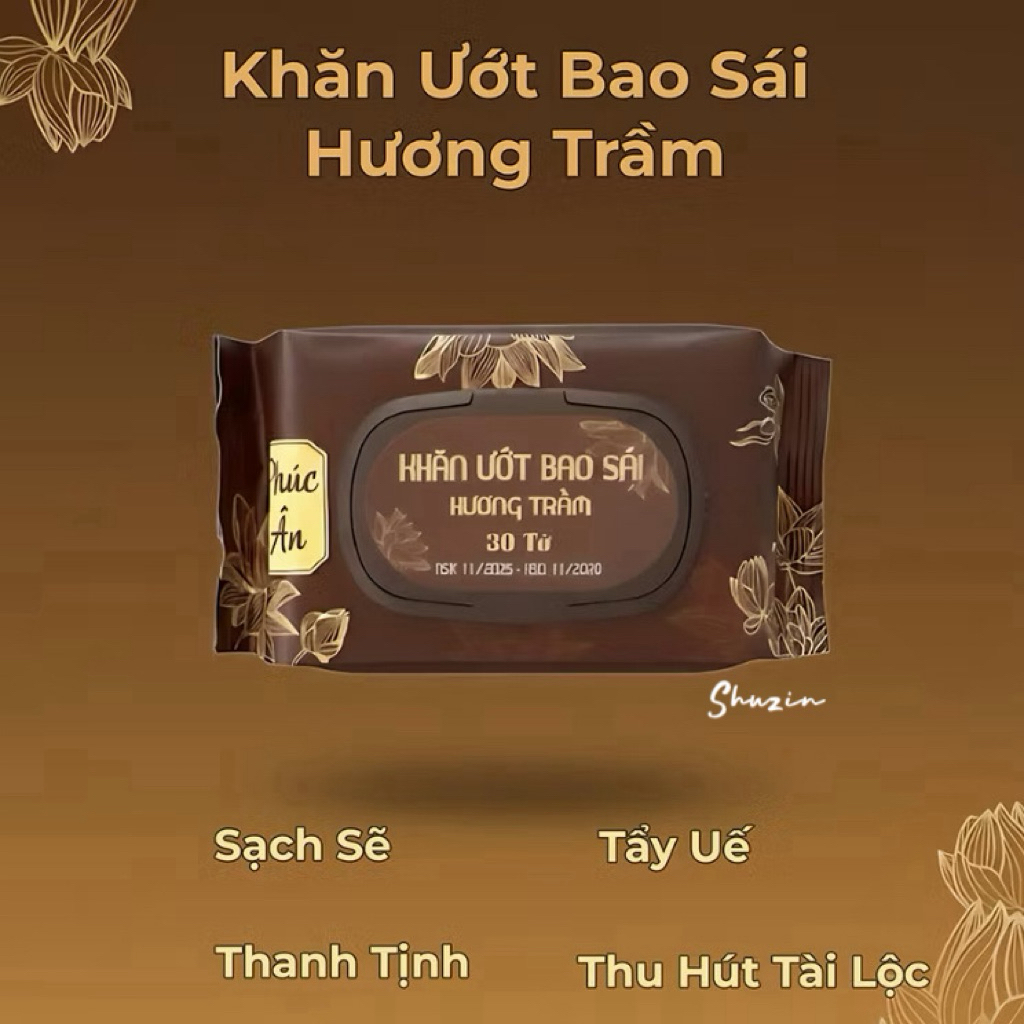 Khăn Ướt Lau Ban Thờ - Khăn Bao Sái Phúc Ân