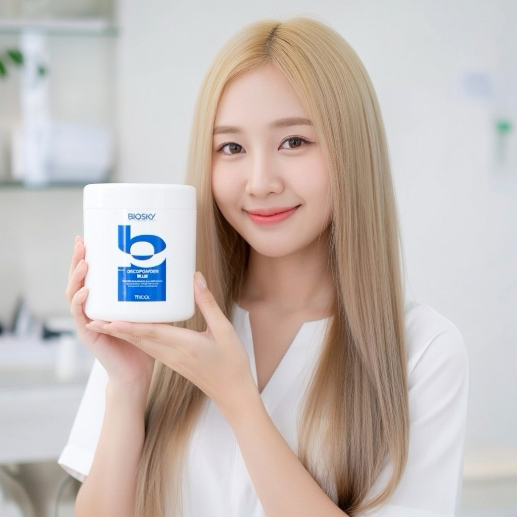 BỘT TẨY TÓC TRICOL BIOSKY POWER HAIR BLEACH (TẨY XANH) 500G NEW
