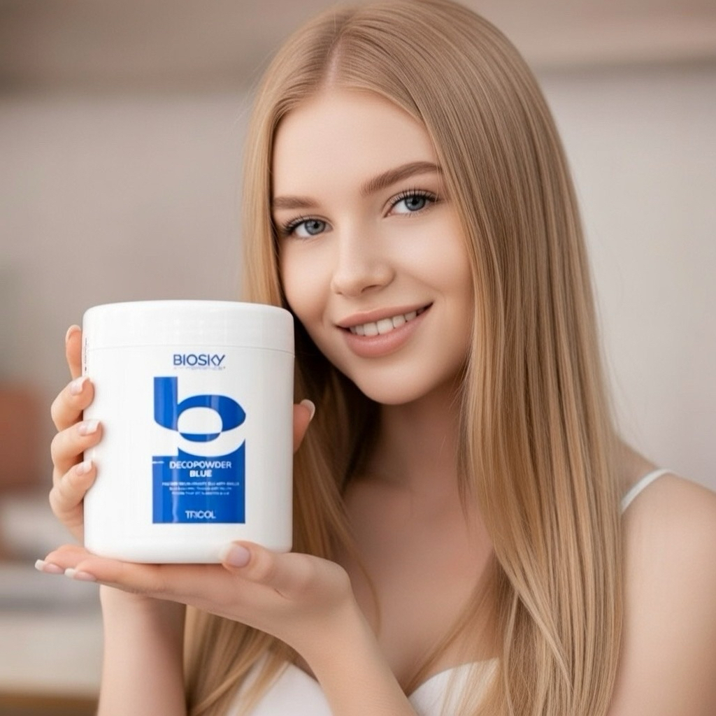 BỘT TẨY TÓC TRICOL BIOSKY POWER HAIR BLEACH (TẨY XANH) 500G NEW