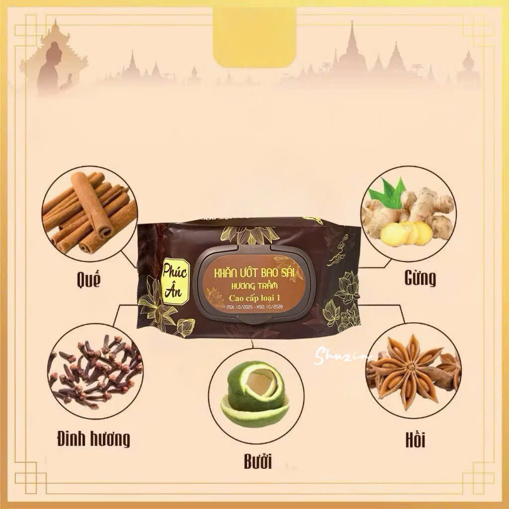 Khăn Ướt Lau Ban Thờ - Khăn Bao Sái Phúc Ân