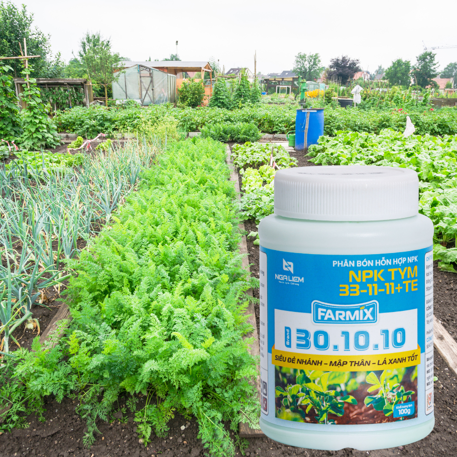 NPK 30-10-10+TE FARMIX – Siêu đẻ nhánh, mập thân, lá xanh tốt (hũ 100gram)