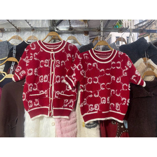 LT - Áo len nữ cộc tay len xù gai hoạ tiết mẫu cổ tròn, khuy cài cadigan free size 1547