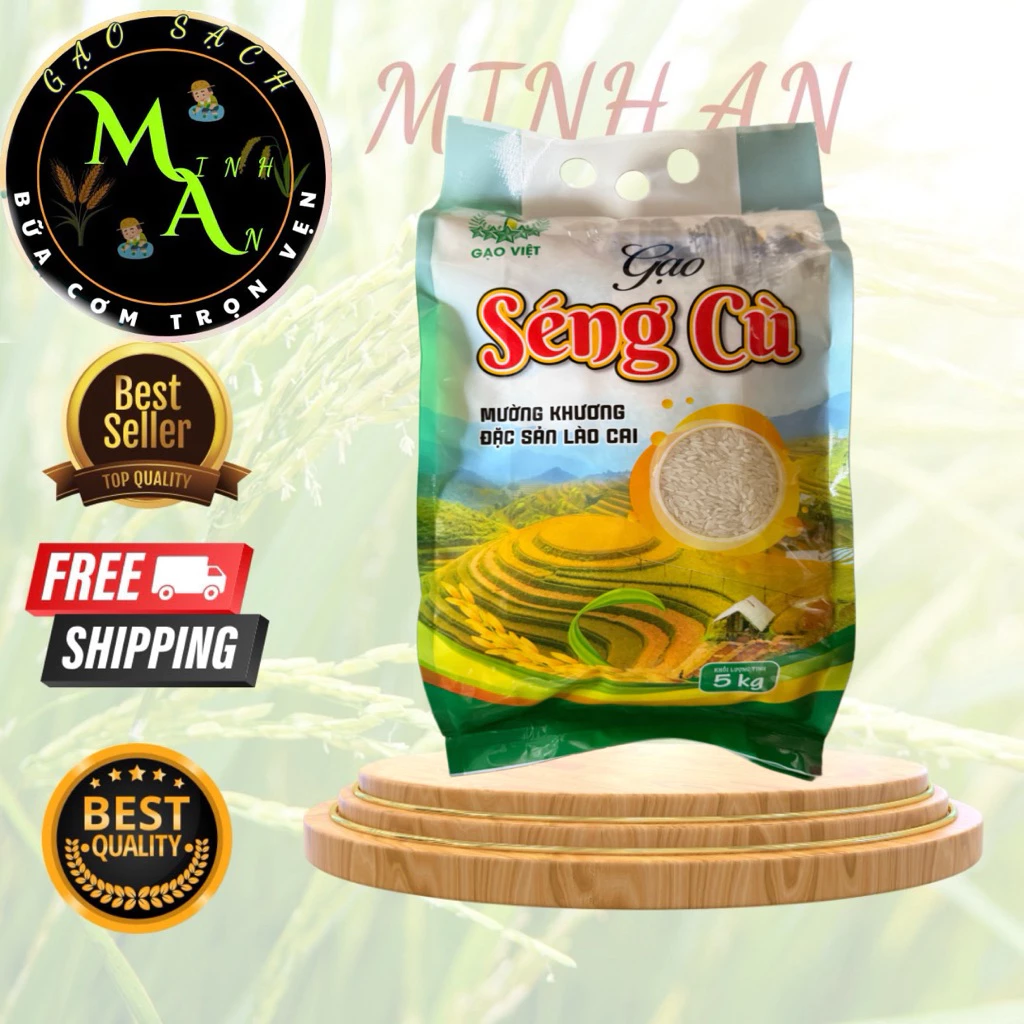 Gạo Séng Cù hạt dài túi 5kg (gạo mới )