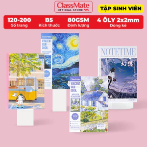 Tập Học Sinh Van Gogh B5 Classmate Vở 4 Ôly 2x2mm, Vở Miền Nam 120/200 Trang 70/80GSM Vở Ô Li Học Sinh