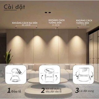 Đèn spotlight chống chói, xoay góc chip COB, đèn chiếu điểm âm trần chống chói - Bh 2 năm
