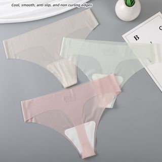 Quần lót nữ đúc su lụa băng tàng hình không lộ viền co giãn đáy lót cotton kháng khuẩn DEVARI L617