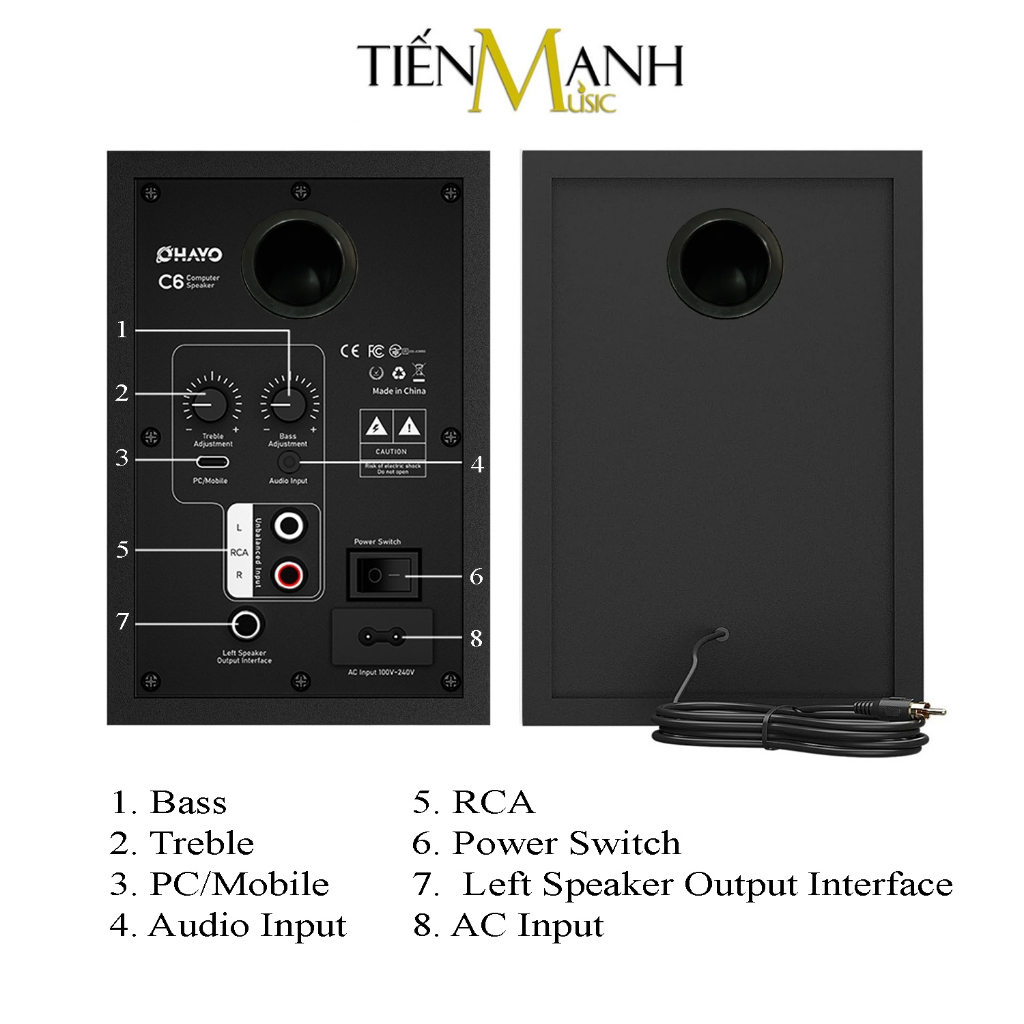 [Chính Hãng] Loa Kiểm Âm Ortizan C7, Ohayo C6 - Bluetooth 5.3, 60-80W, Chỉnh Bass Treble, OTG USB DAC Nối Máy Tính KL1 | BigBuy360 - bigbuy360.vn