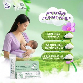 Kem Bôi Nứt Đầu Ti MamaSheep NutriAZ Cho Mẹ Bầu Sau Sinh, Thành Phần Lanolin Tinh Khiết, Dưỡng Ẩm Nhũ Hoa, Nhập Khẩu Hàn
