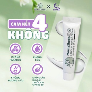 Kem Bôi Nứt Đầu Ti MamaSheep NutriAZ Cho Mẹ Bầu Sau Sinh, Thành Phần Lanolin Tinh Khiết, Dưỡng Ẩm Nhũ Hoa, Nhập Khẩu Hàn