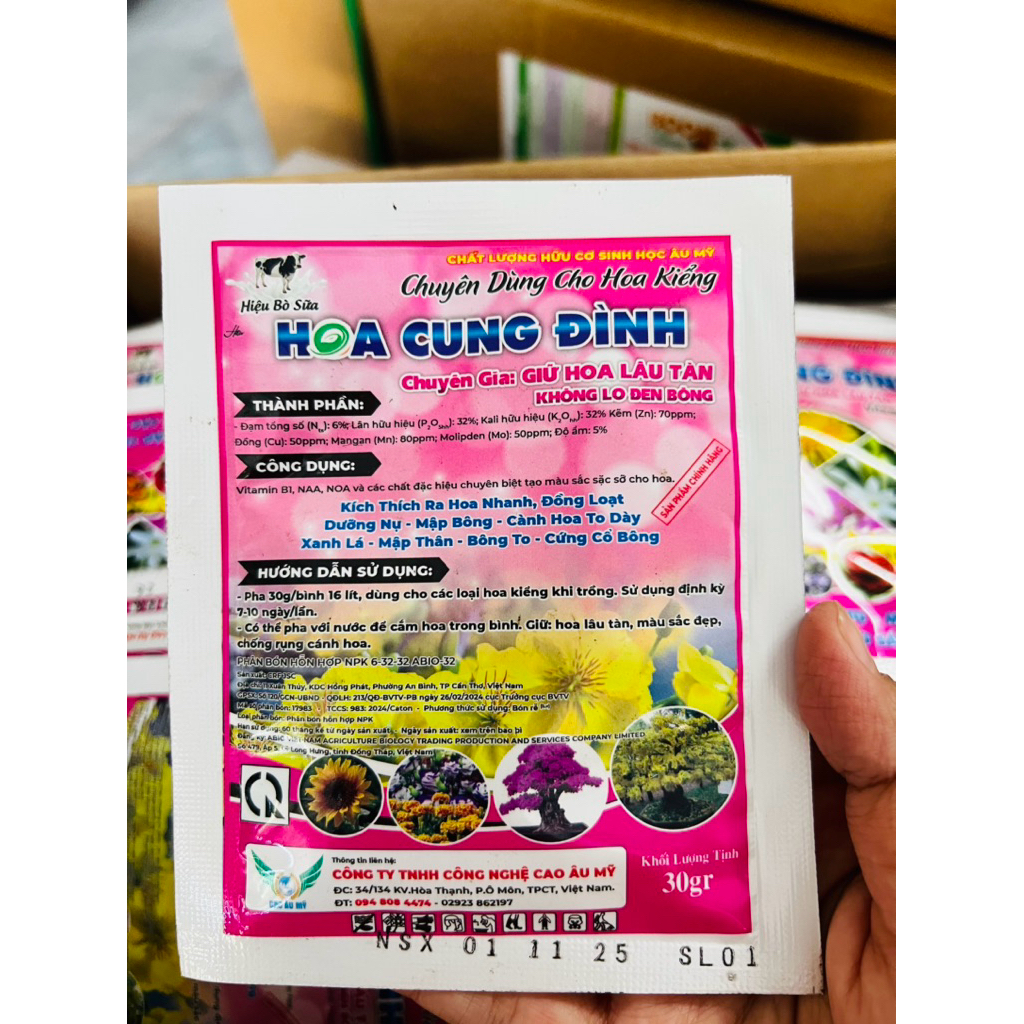 Dưỡng hoa tươi lâu, giữ hoa lâu tàn Hoa Cung Đình gói 30g