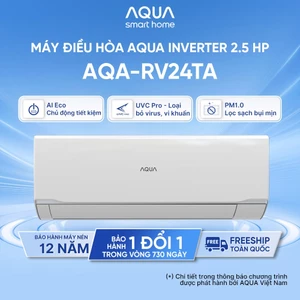 Máy điều hòa Aqua 1 chiều Inverter 2.5 HP AQA-RV24TA - Freeship toàn quốc