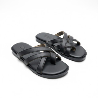 Dép Sandal Da Nam Quai Chéo Xỏ Ngón Phong Cách Thời Trang Tối Giản [ Xịn 1 ]
