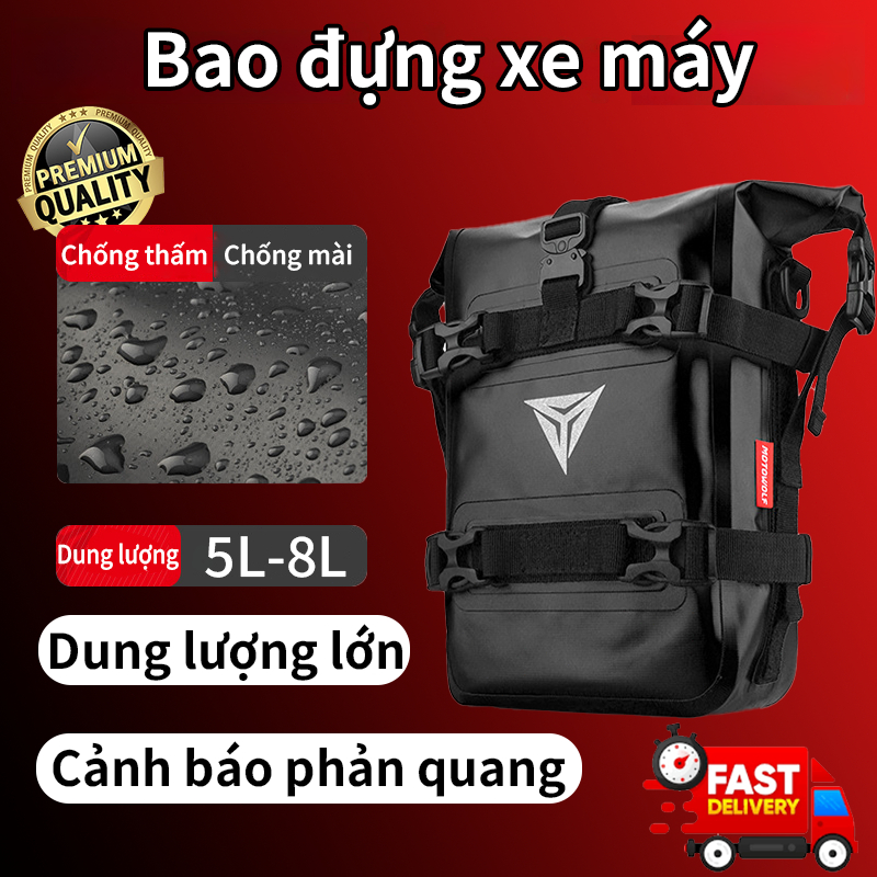 Xe máy bumper chống va chạm túi dải chống thấm nước và chống mài mòn đa chức năng công suất lớn thiết bị du lịch