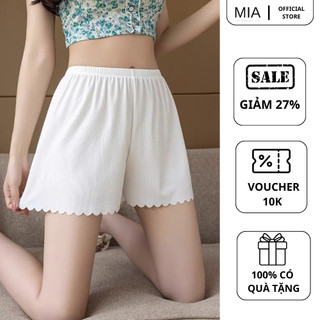 Quần đùi nữ ngắn lưng thun co giãn mềm mịn chống lộ viền thoải mái mặc ở nhà mặc trong váy Q2