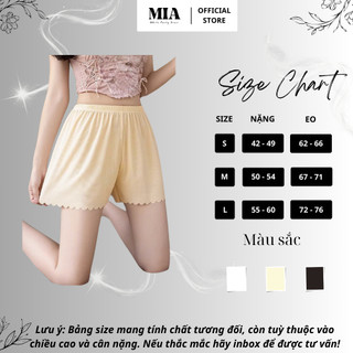 Quần đùi nữ ngắn lưng thun co giãn mềm mịn chống lộ viền thoải mái mặc ở nhà mặc trong váy Q2
