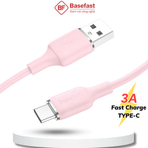 Dây sạc nhanh Basefast đầu USC sang Type C 3A cáp silicone siêu bền cho điện thoại