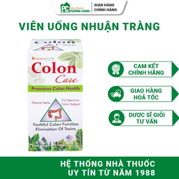 Viên Uống Đại Tràng Vitamins For Life Colon Care - Hỗ Trợ Nhuận Tràng, Giảm Táo Bón 60 Viên/Hộp
