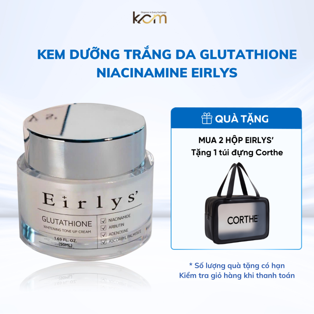 Kem dng trng gim nm da Eirlys' Glutathione Whitening Tone Up Cream |  Shopee Vit Nam