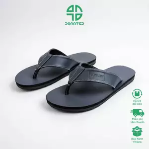 Dép Xỏ Ngón , Dép Kẹp Nam DONATED X WOSHOE Cao Cấp , Da Xít Đế Đúc Nguyên Khối [ Kẹp 10 ]