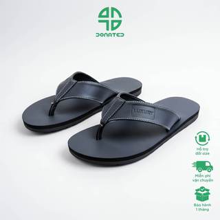Dép Xỏ Ngón , Dép Kẹp Nam DONATED X WOSHOE Cao Cấp , Da Xít Đế Đúc Nguyên Khối [ Kẹp 10 ]