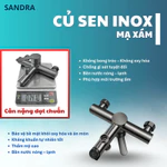 Củ Sen Nóng Lạnh Inox 304 Cao Cấp Mạ Xám | CR-116X | Phối Vòi Sen Nhà Tắm Và Cài Treo Cùng Màu — ảnh 3