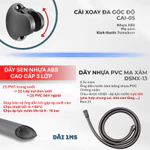 Củ Sen Nóng Lạnh Inox 304 Cao Cấp Mạ Xám | CR-116X | Phối Vòi Sen Nhà Tắm Và Cài Treo Cùng Màu — ảnh 6
